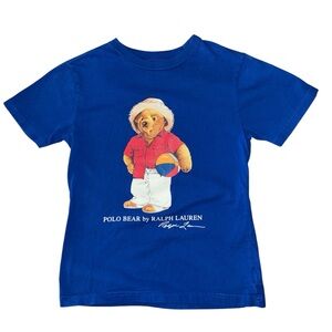 Ralph Lauren Kids Royal Blue Polo Bear Tee